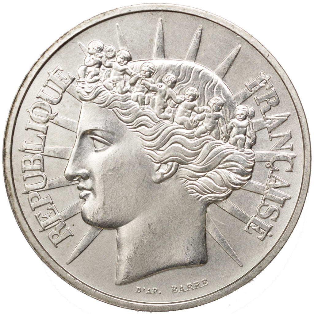 FRANCE, 100 Francs, 1988, KM #E141, MS(60-62), Silver, Gadoury #903, 15.02