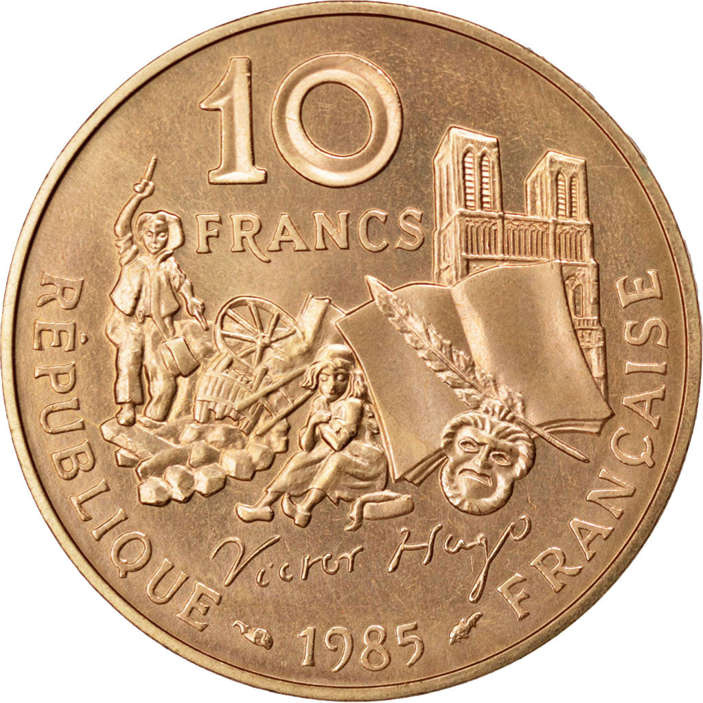 FRANCE, 10 Francs, 1985, KM #E130, MS(63), Nickel-Bronze, Gadoury #819, 9.94