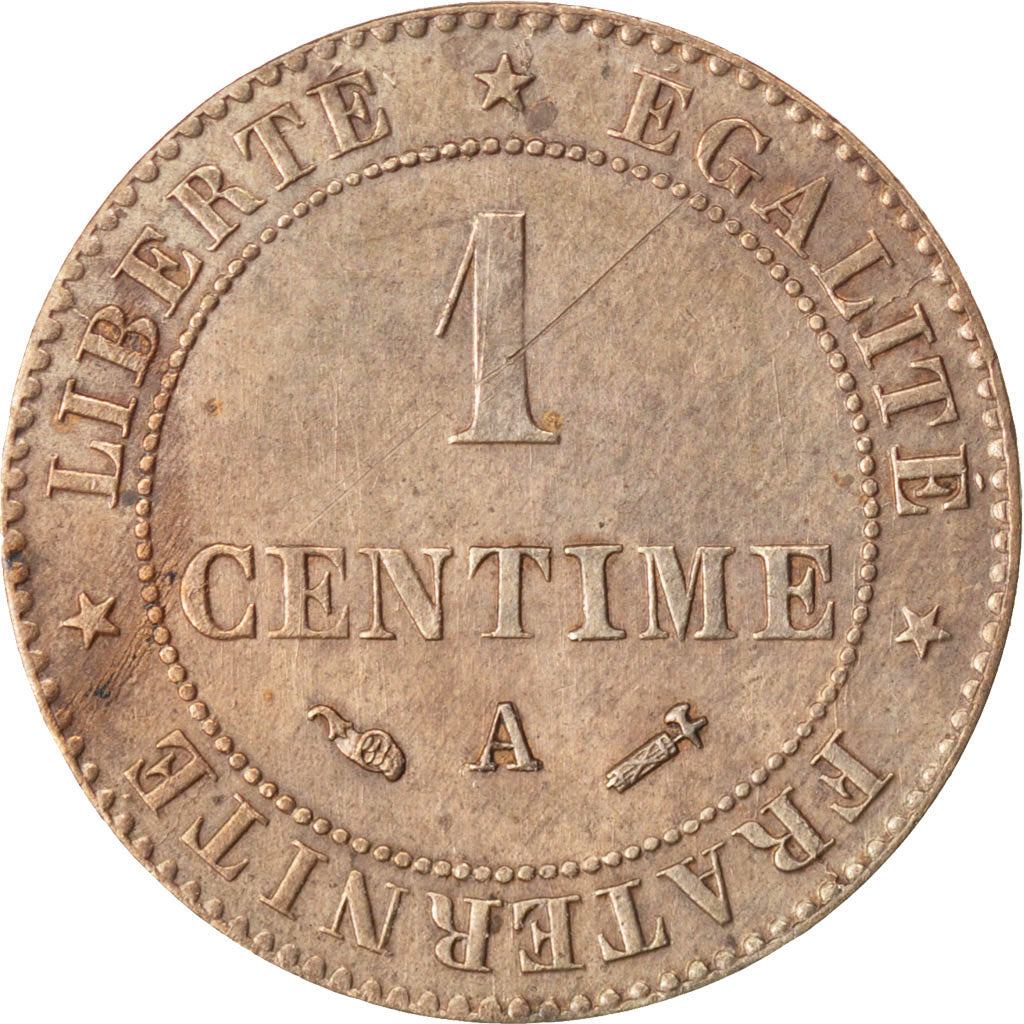 IIIème République, 1 Centime Cérès 1888 A, KM 826.1