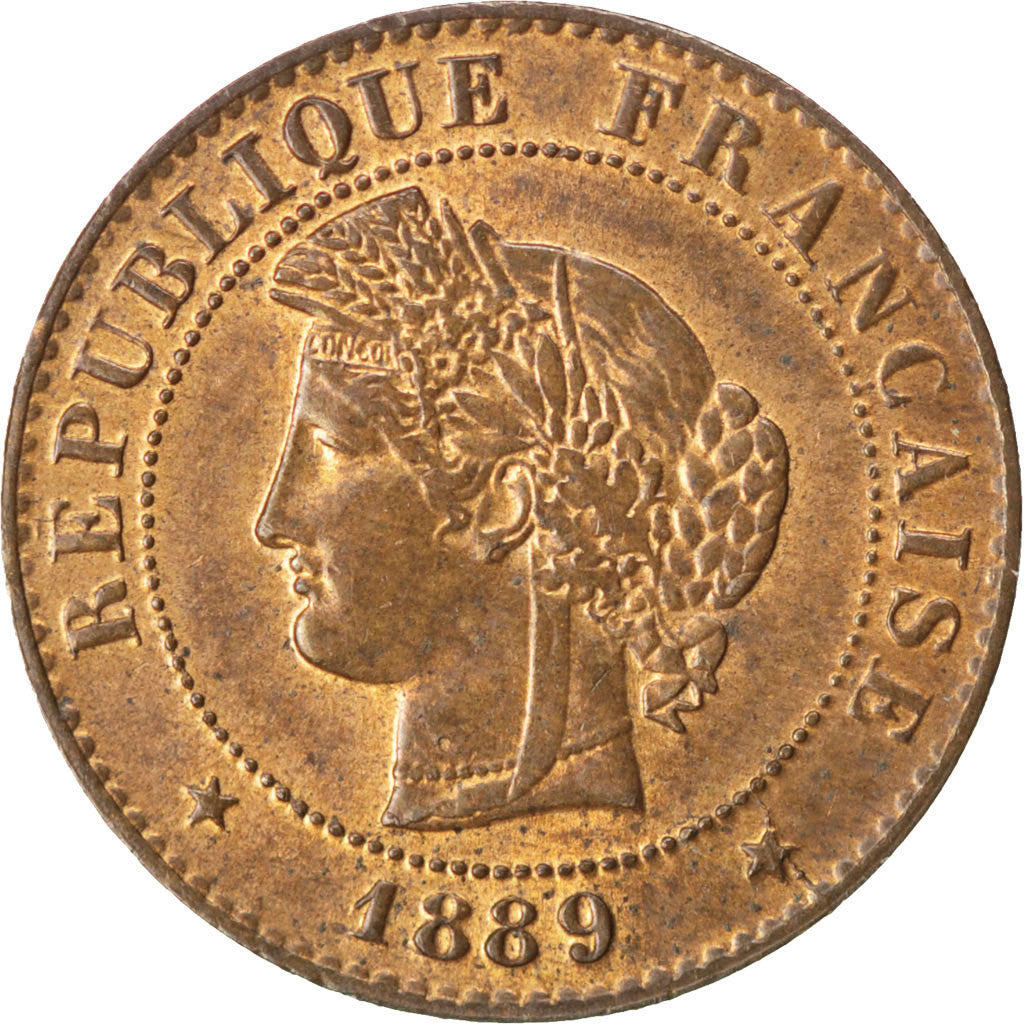 Coin, France, Cérès, Centime, 1889, Paris, AU(55-58), Bronze, KM:826.1