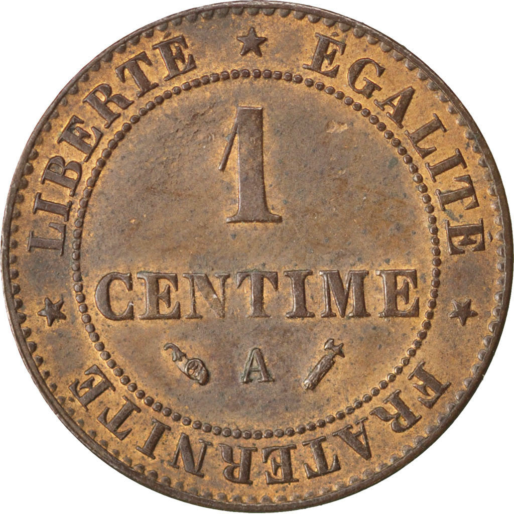 Coin, France, Cérès, Centime, 1889, Paris, AU(55-58), Bronze, KM:826.1