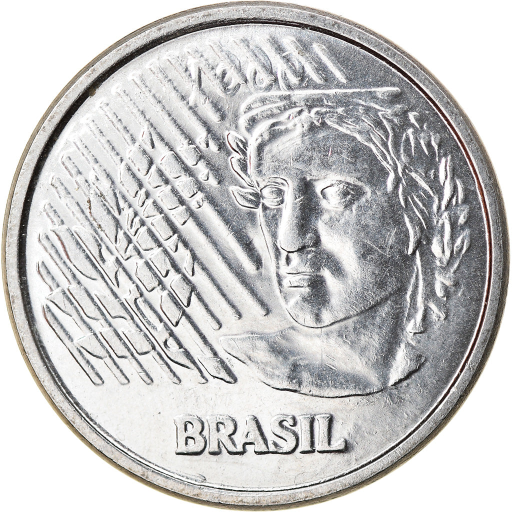 Coin, Brazil, 10 Centavos, 1996, AU(50-53), Stainless Steel, KM:633