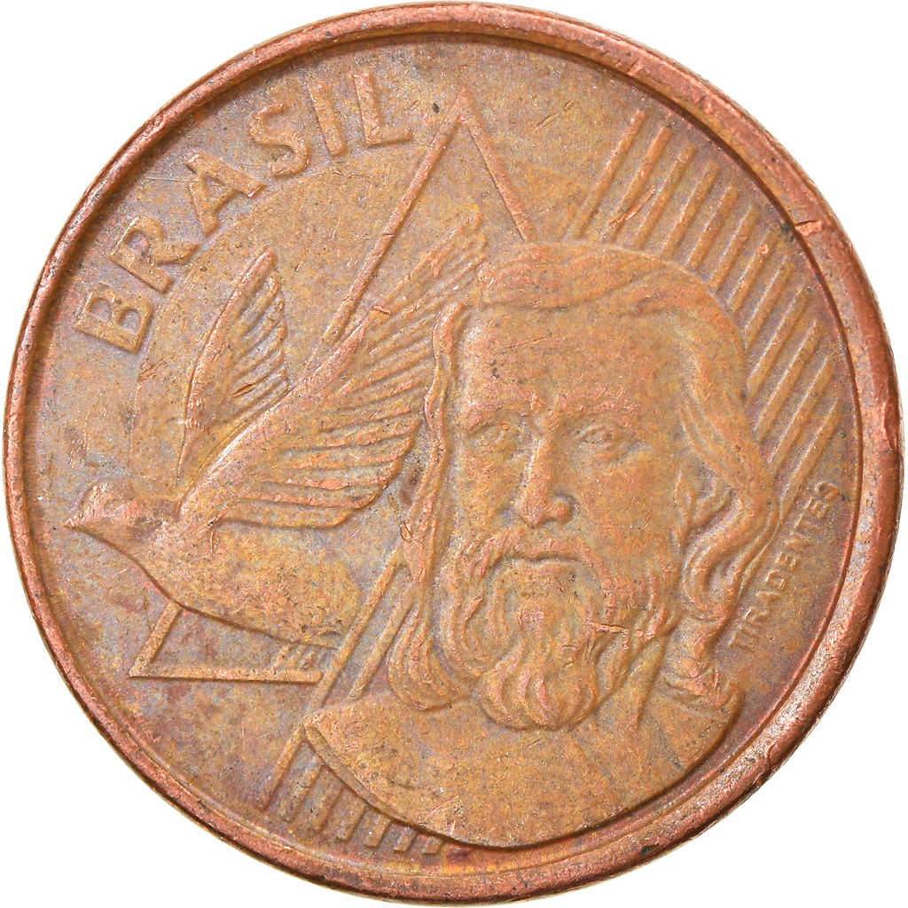 Coin, Brazil, 5 Centavos, 2008, EF(40-45), Copper Plated Steel, KM:648