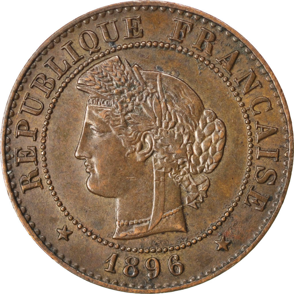 FRANCE, Cérès, Centime, 1896, Paris, KM #826.1, EF(40-45), Bronze, Gadoury #88,