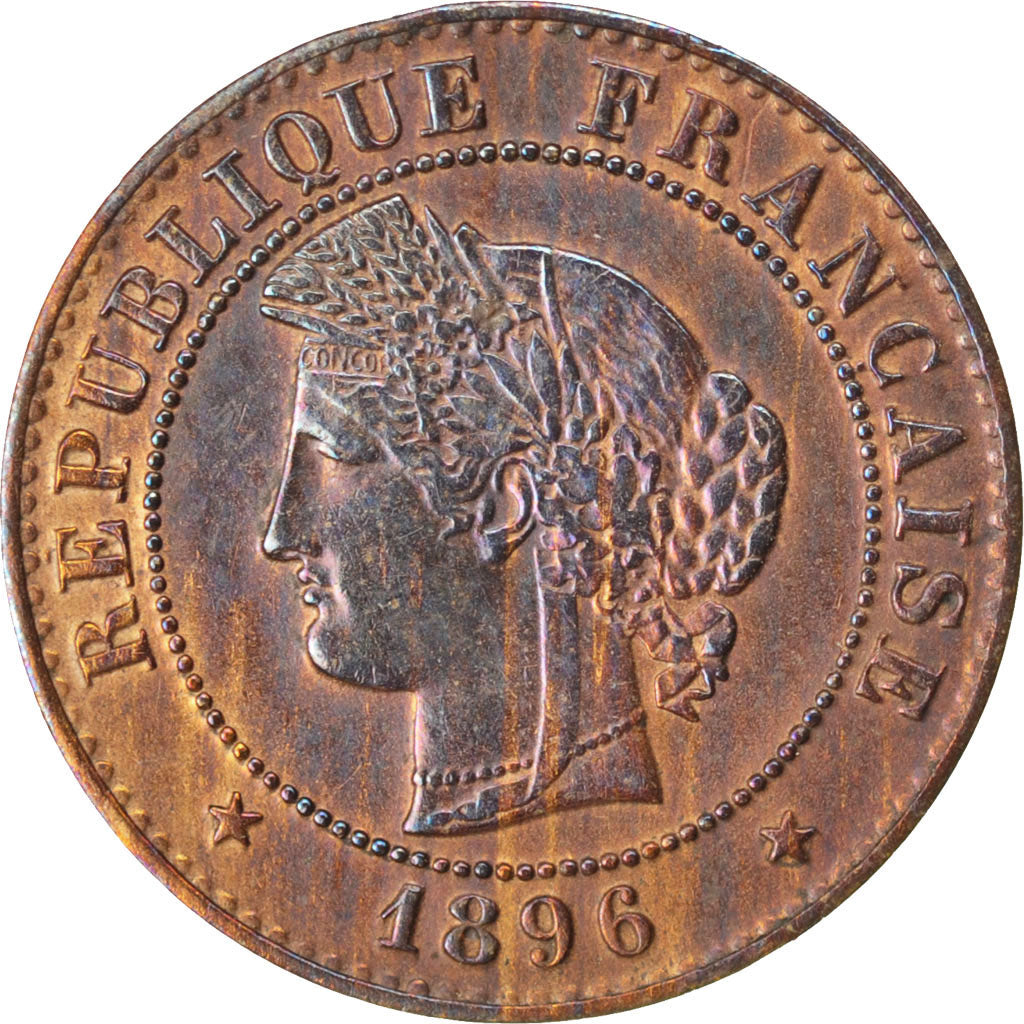 Coin, France, Cérès, Centime, 1896, Paris, AU(55-58), Bronze, KM:826.1