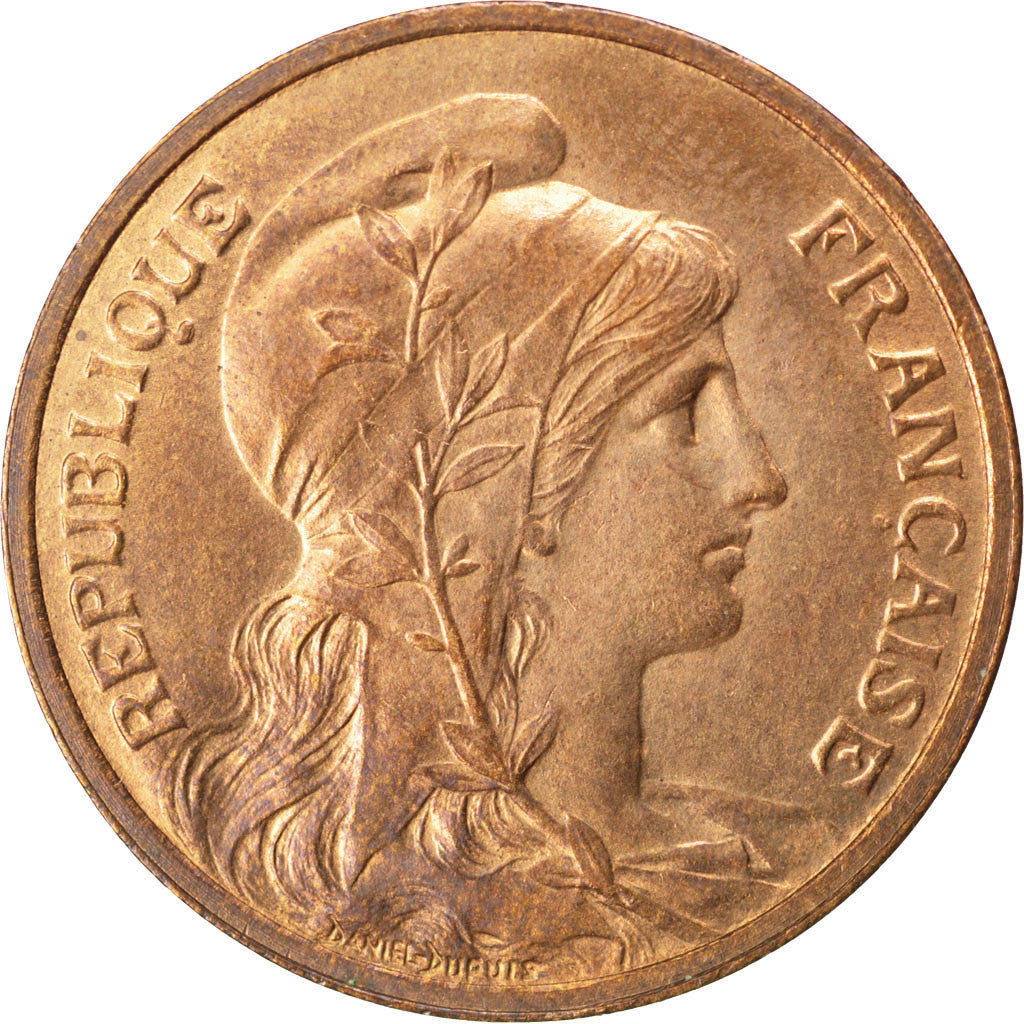 FRANCE, Dupuis, 5 Centimes, 1904, Paris, KM #842, AU(55-58), Bronze, 25.1,...