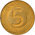 Coin, Slovenia, 5 Tolarjev, 1996, EF(40-45), Nickel-brass, KM:6
