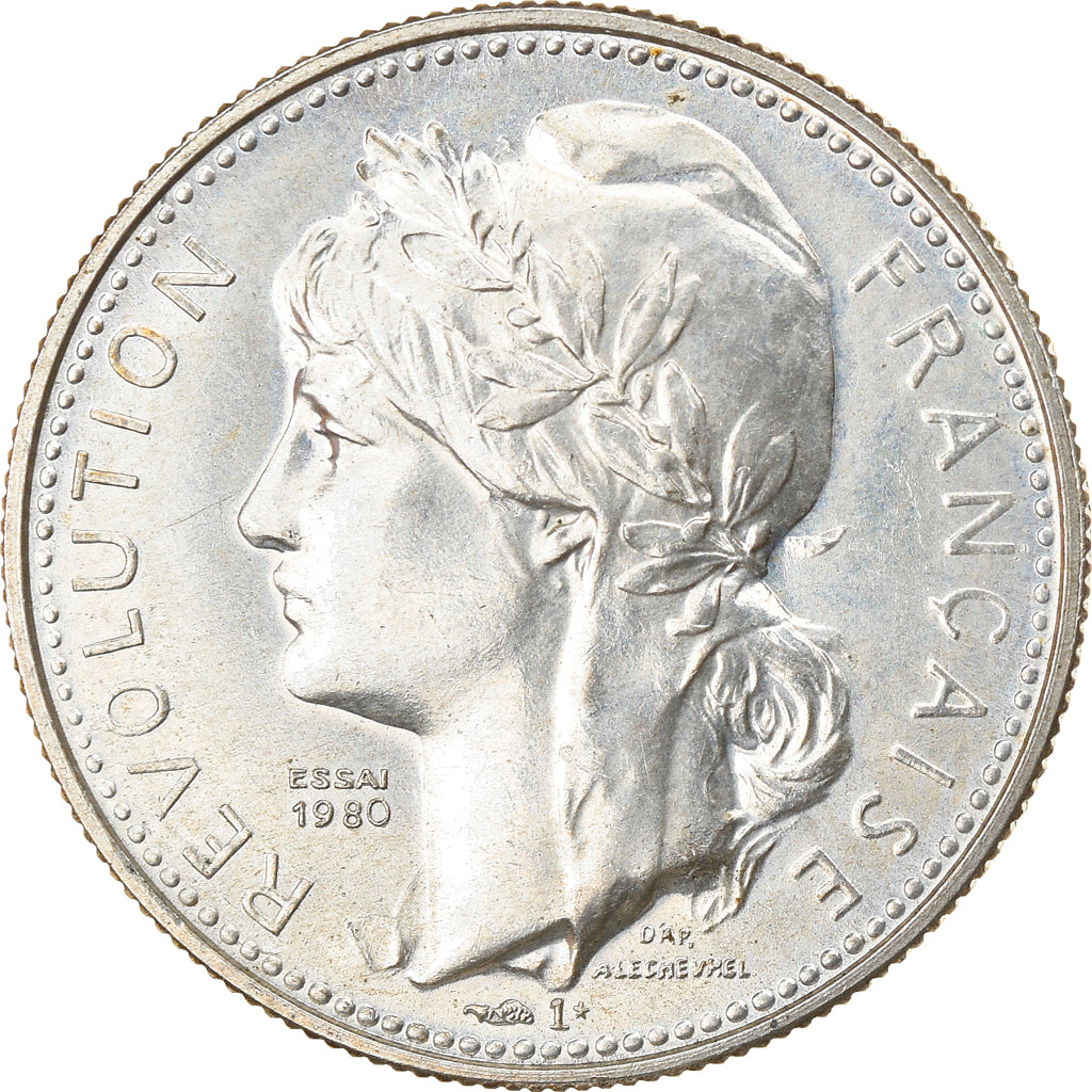 France, Medal, Bicentenaire de la Révolution Française, History, 1980, A.
