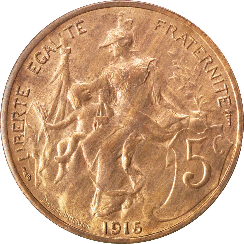 IIIème République, 5 Centimes Dupuis 1915, KM 842