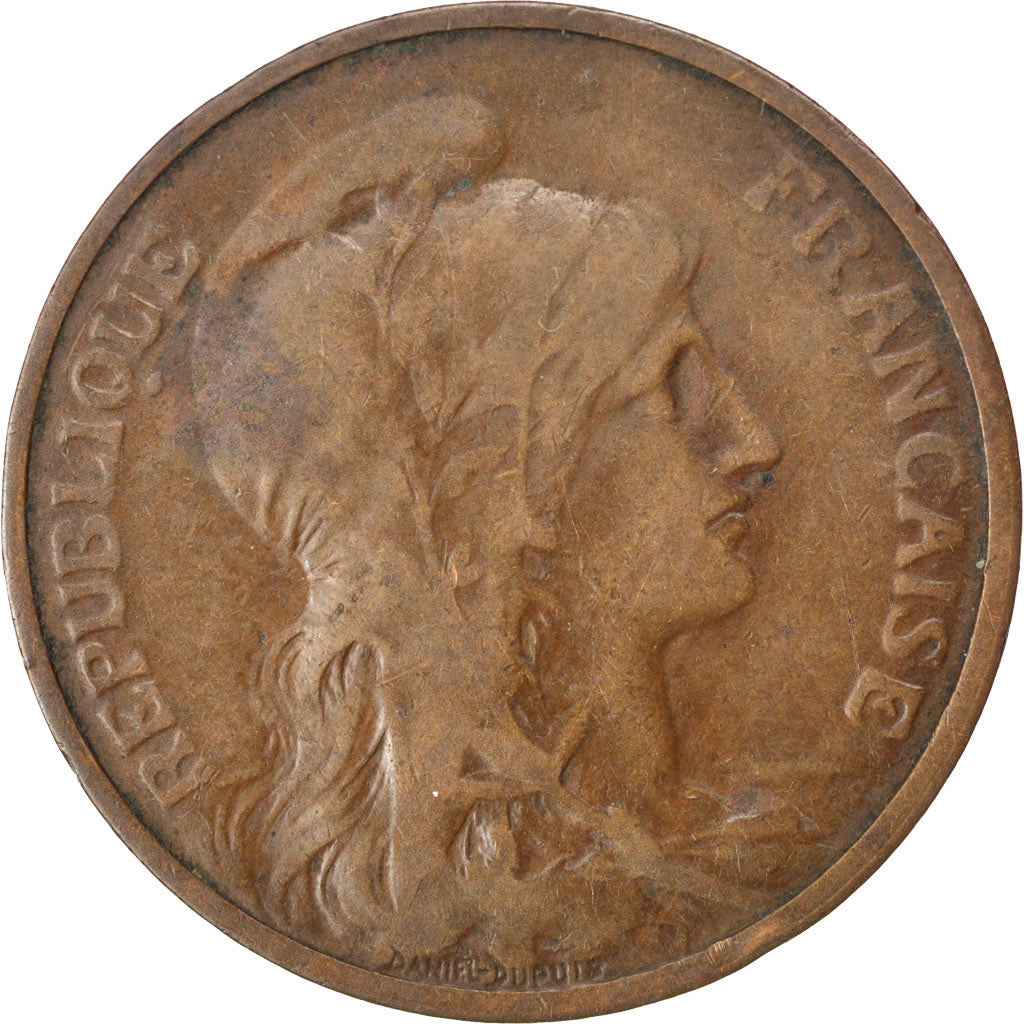FRANCE, Dupuis, 5 Centimes, 1915, Paris, KM #842, VF(30-35), Bronze, 25.1,...