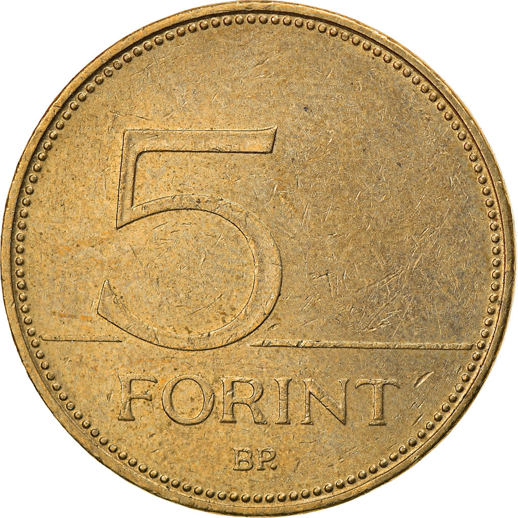 Moeda, Hungria, 5 Forint, 2007, Budapest, EF(40-45), Níquel-Latão, KM:694