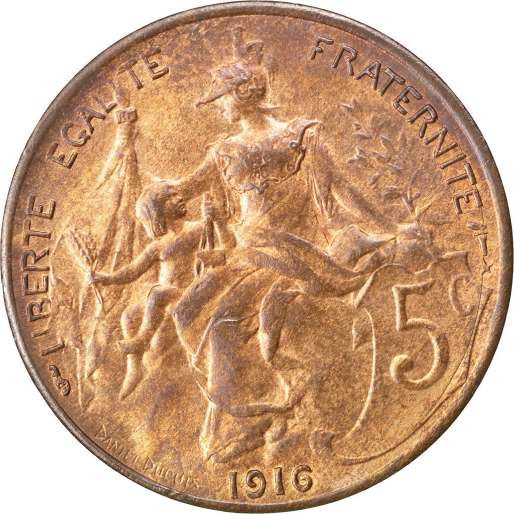 Coin, France, Dupuis, 5 Centimes, 1916, Paris, MS(60-62), Bronze, KM:842