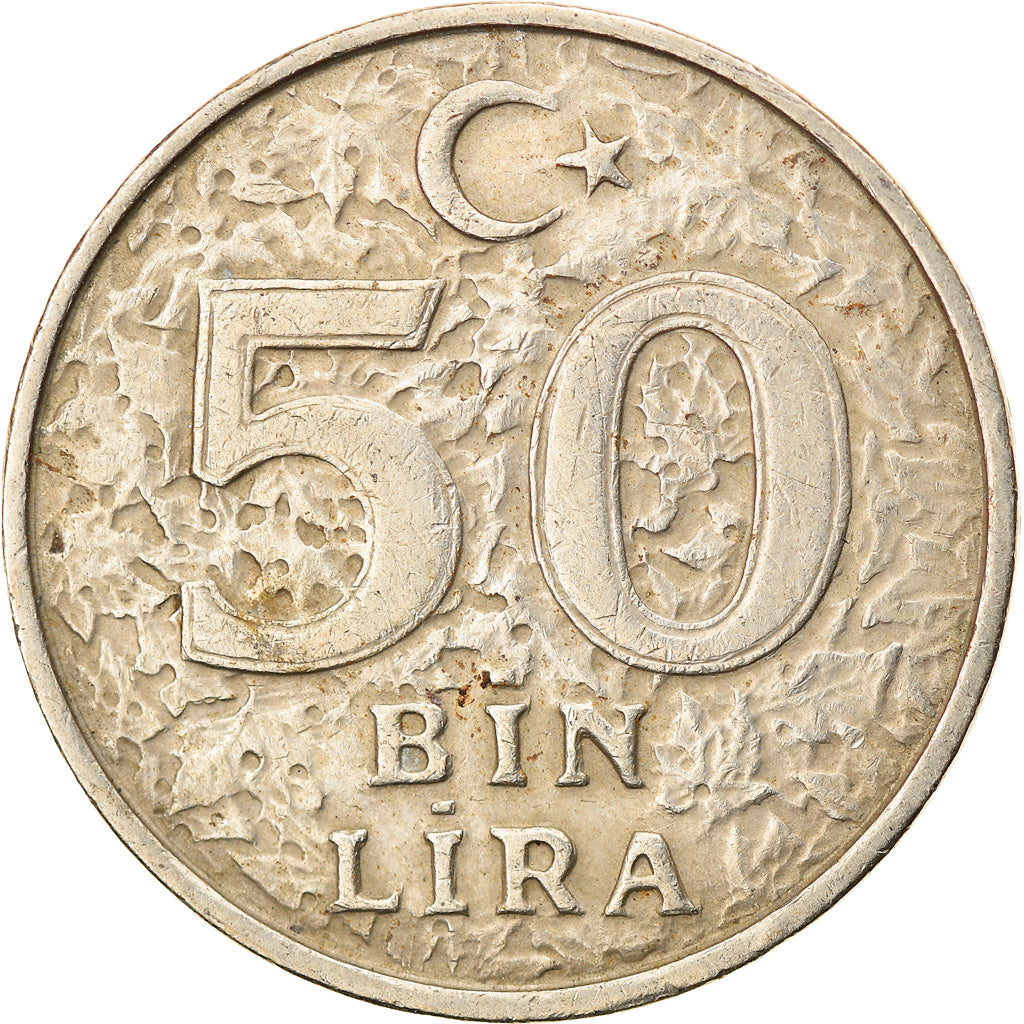 Moneta, Turchia, 50000 Lira, 50 Bin Lira, 1996, BB, Rame-nichel-zinco, KM:1056