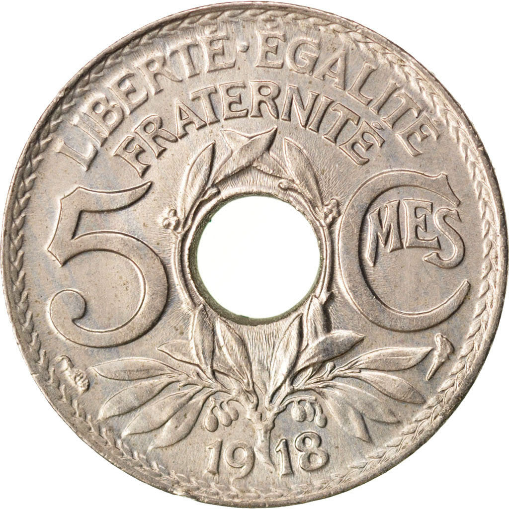 Coin, France, Lindauer, 5 Centimes, 1918, MS(60-62), Copper-nickel, KM:865