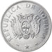 Moneta, Bolivia, 50 Centavos, 2001, BB, Acciaio inossidabile, KM:204