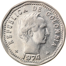 Moneta, Colombia, 50 Centavos, 1974, BB+, Acciaio ricoperto in nichel, KM:244.1