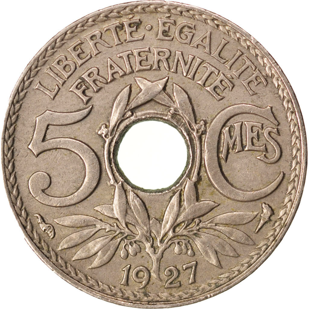 Coin, France, Lindauer, 5 Centimes, 1927, EF(40-45), Copper-nickel, KM:875