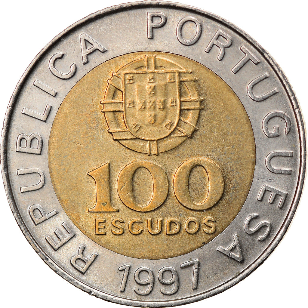 Moeda, Portugal, 100 Escudos, 1997, AU(55-58), Bimetálico, KM:645.1