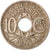 Moneta, Francja, Lindauer, 10 Centimes, 1924, Poissy, VF(20-25), Miedź-Nikiel