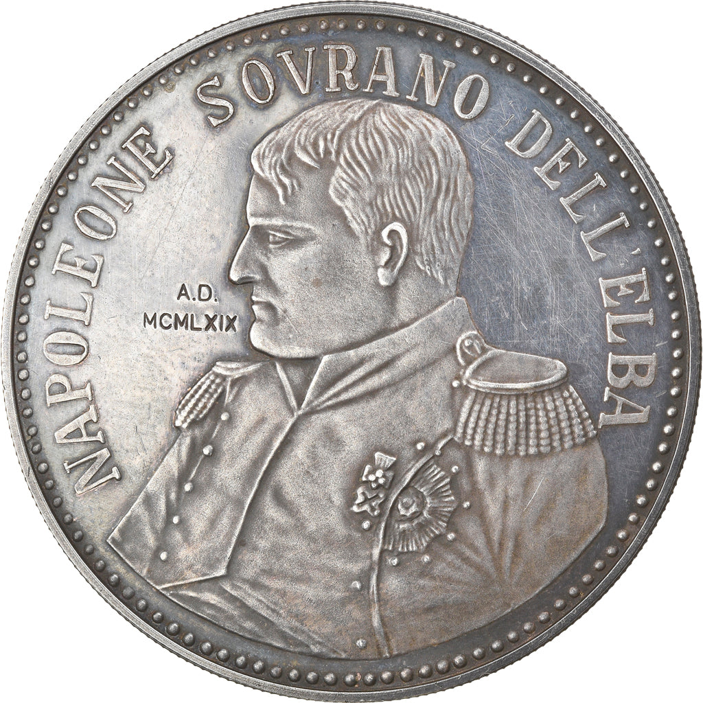 Italy, Medal, Napoleone Sovrano Dell'Elba, History, 1969, Galoppi, MS(63)