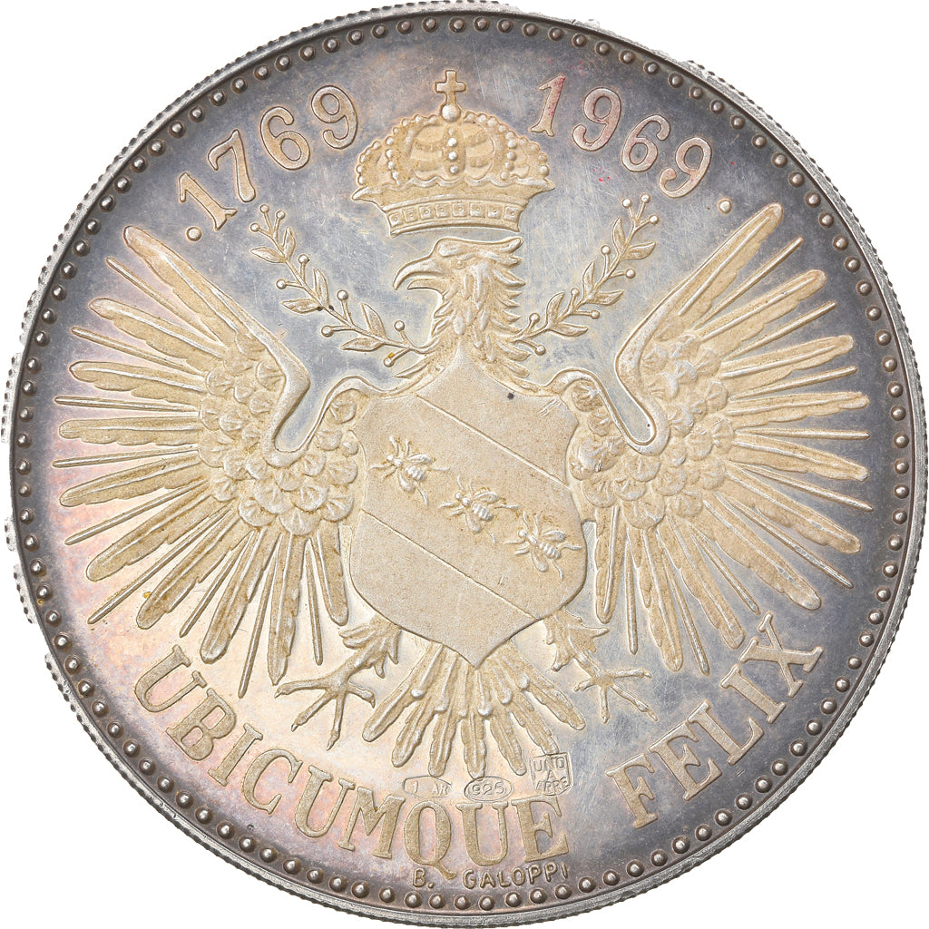Italy, Medal, Napoleone Sovrano Dell'Elba, History, 1969, Galoppi, MS(63)