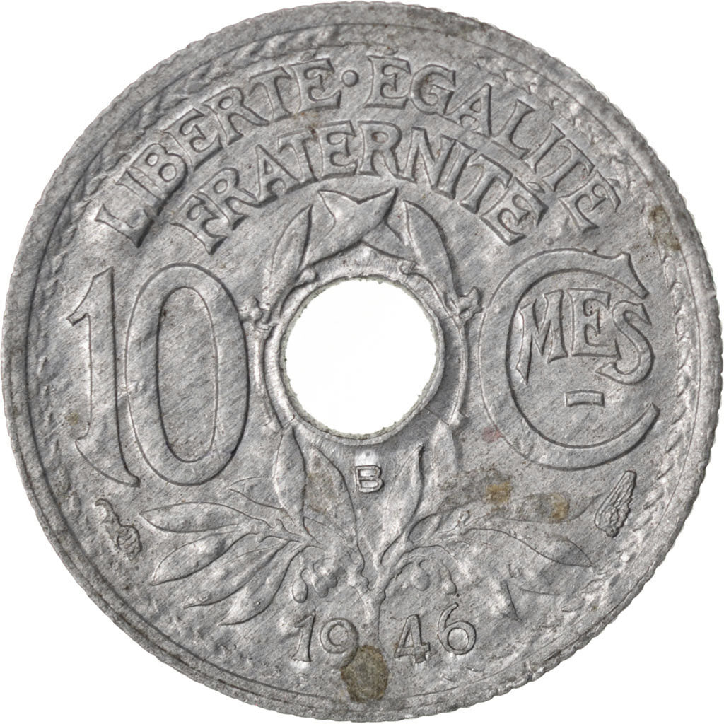 FRANCE, Lindauer, 10 Centimes, 1946, Beaumont - Le Roger, KM #906.2, AU(50-53),.