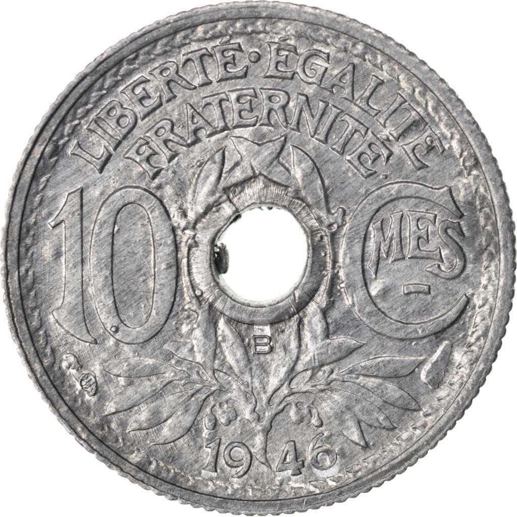 Francia, Lindauer, 10 Centimes, 1946, Beaumont le Roger, SPL-, Zinco, KM:906....