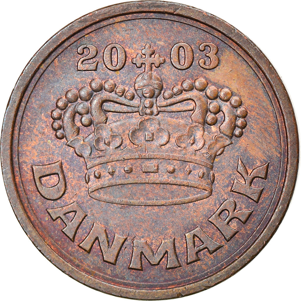 Coin, Denmark, Margrethe II, 50 Öre, 2003, Brondby, EF(40-45), Bronze, KM:866.3