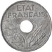 Monnaie, France, État français, 20 Centimes, 1944, Paris, TTB, Zinc, KM:900.2