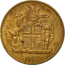 Coin, Iceland, Krona, 1957, EF(40-45), Nickel-brass, KM:12a