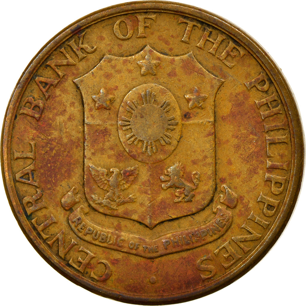 Coin, Philippines, 5 Centavos, 1960, VF(20-25), Brass, KM:187
