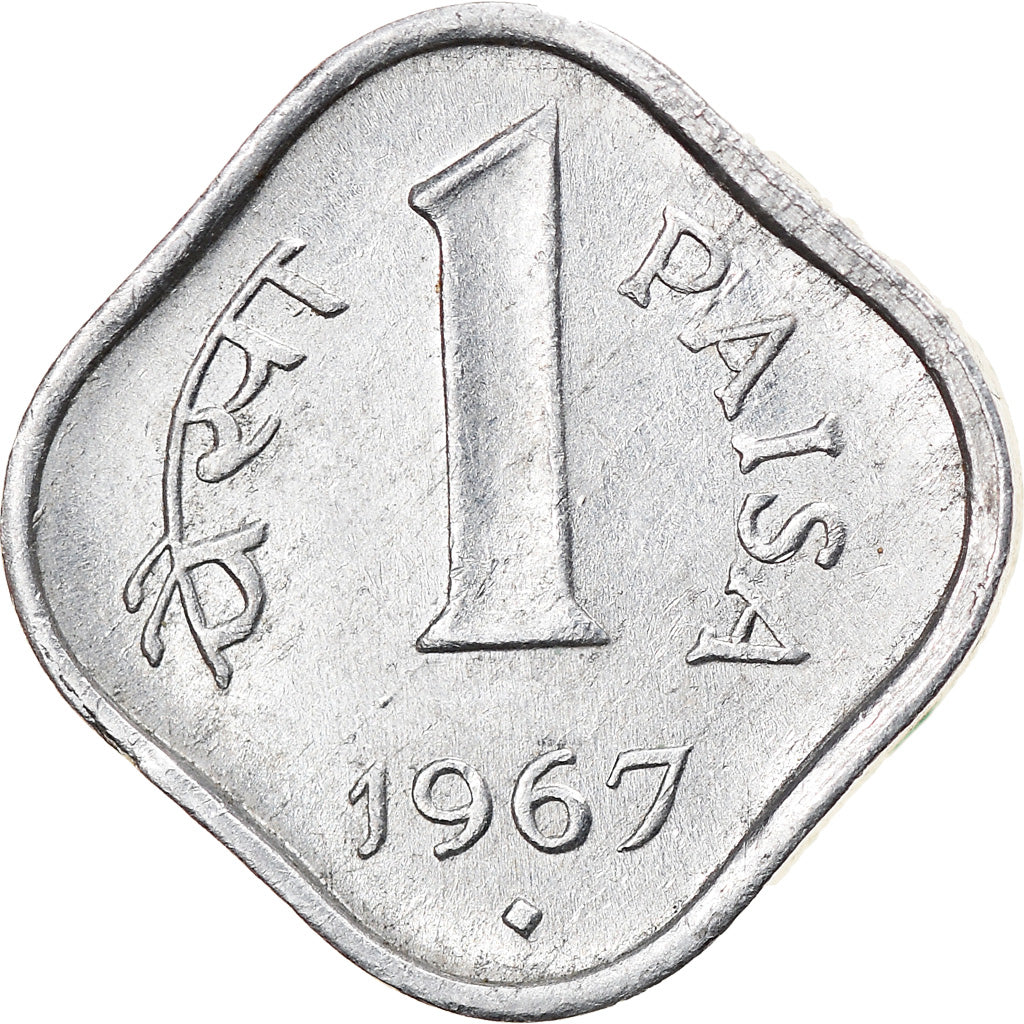 Münze, INDIA-REPUBLIC, Paisa, 1967, SS, Aluminium, KM:10.1
