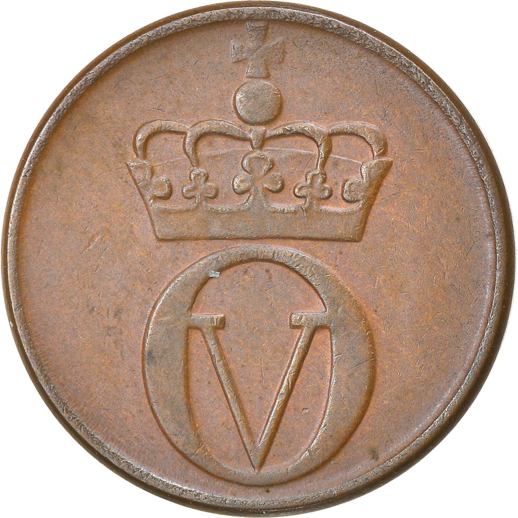 Moneda, Noruega, Olav V, 2 Öre, 1966, MBC, Bronce, KM:410
