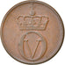 Moneda, Noruega, Olav V, 2 Öre, 1966, MBC, Bronce, KM:410