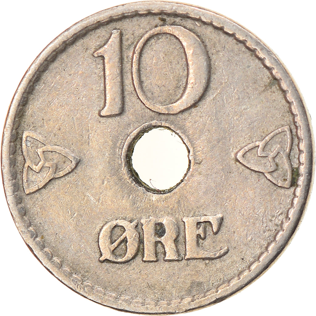 Monnaie, Norvège, Haakon VII, 10 Öre, 1945, TTB, Copper-nickel, KM:383