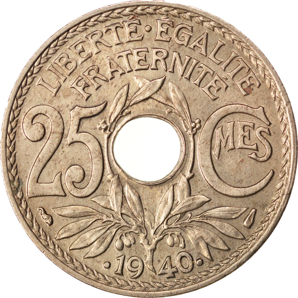 IIIème République, 25 Centimes Lindauer 1940, KM 867b