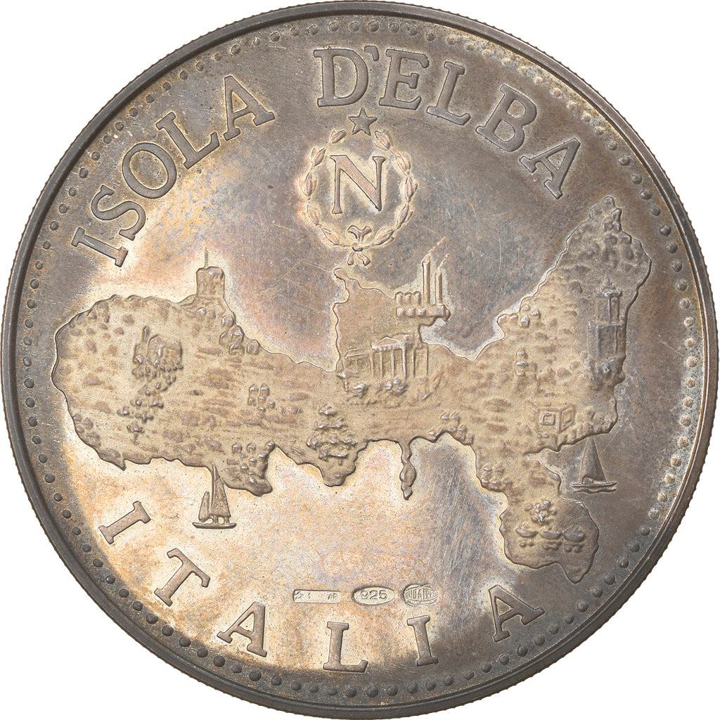 Italy, Medal, Napoleone, Isola d'Elba, History, Galoppi, MS(60-62), Silver