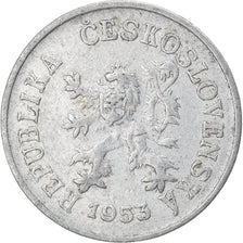 Coin, Czechoslovakia, 5 Haleru, 1953, VF(30-35), Aluminum, KM:37