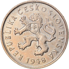 Moneda, Checoslovaquia, 2 Koruny, 1948, MBC+, Cobre - níquel, KM:23