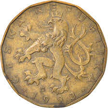 Monnaie, République Tchèque, 20 Korun, 1993, TTB, Brass plated steel, KM:5