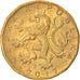 Coin, Czech Republic, 20 Korun, 2017, AU(50-53), Brass plated steel, KM:5