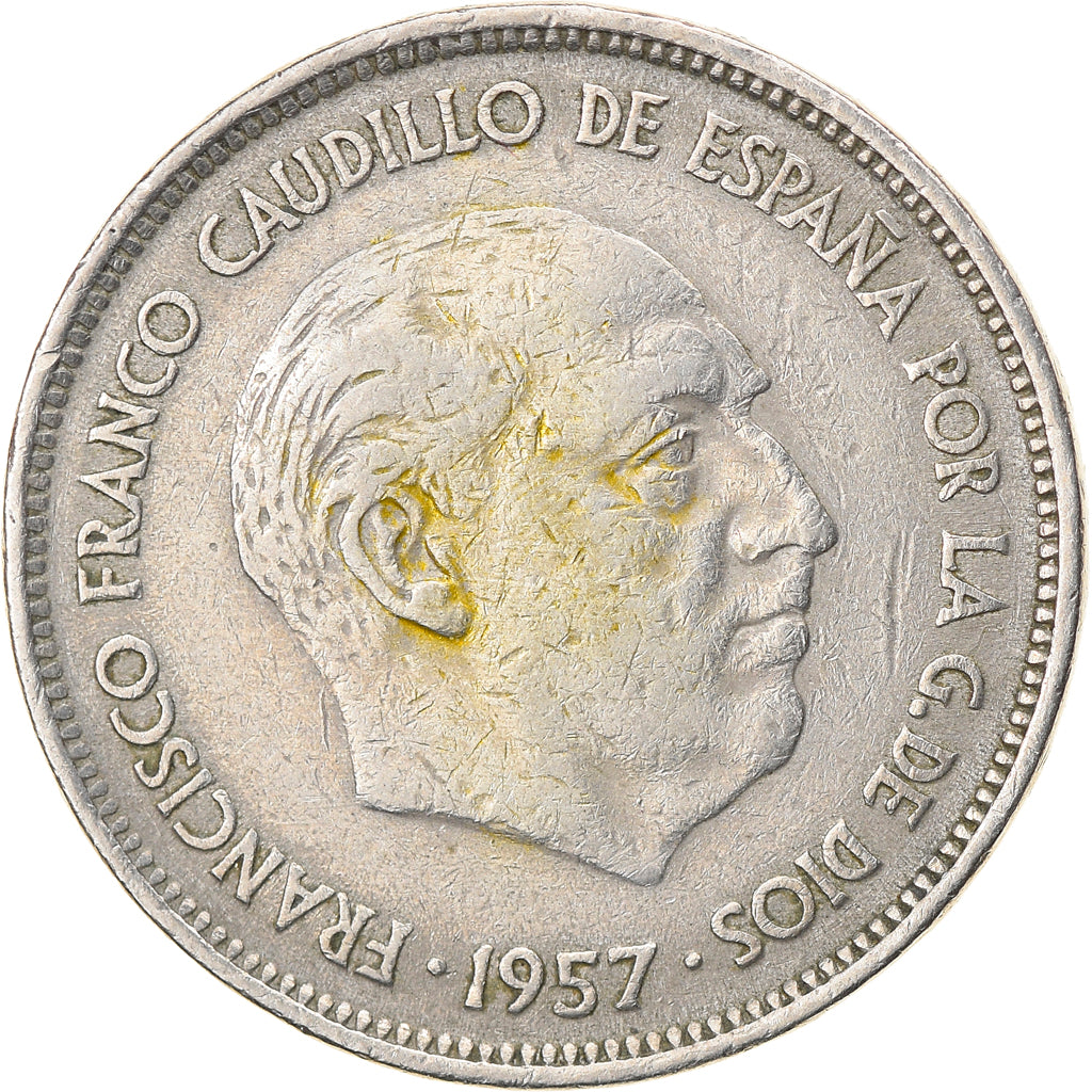 Coin, Spain, Caudillo and regent, 25 Pesetas, 1971, EF(40-45), Copper-nickel