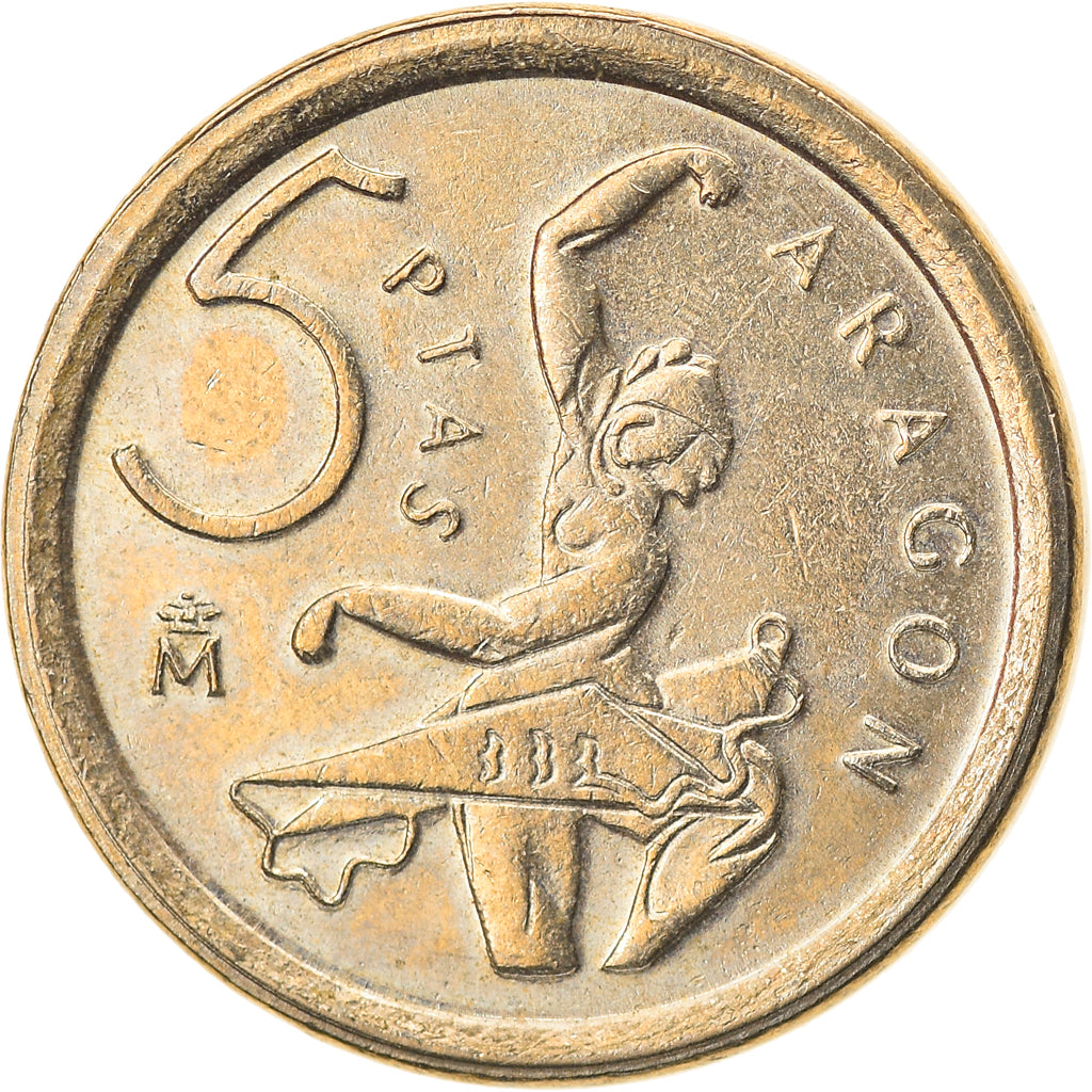 Monnaie, Espagne, Juan Carlos I, 5 Pesetas, 1994, Madrid, TTB+, Aluminum-Bronze