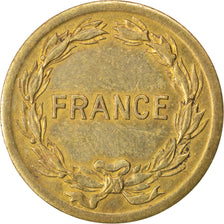 FRANCE, France Libre, 2 Francs, 1944, Philadelphia, KM #905, EF(40-45), Brass,..