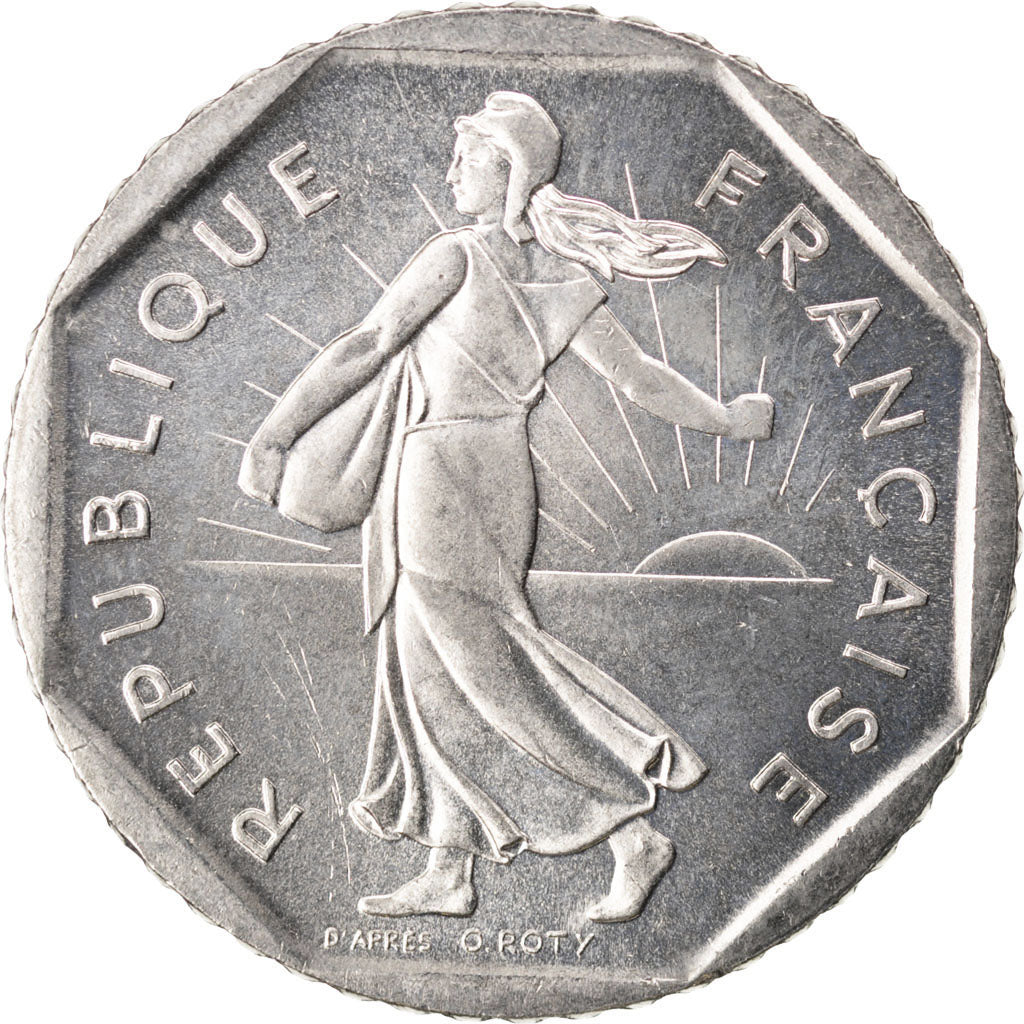 Coin, France, Semeuse, 2 Francs, 1991, MS(63), Nickel, KM:942.2