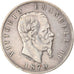 Coin, Italy, Vittorio Emanuele II, 5 Lire, 1870, Milan, EF(40-45), Silver