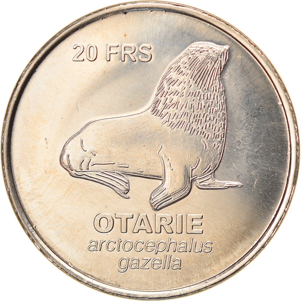 France, 20 Francs, Otarie, 2011, Iles Saint-Paul et Nouvelle Amsterdam, MS(63)
