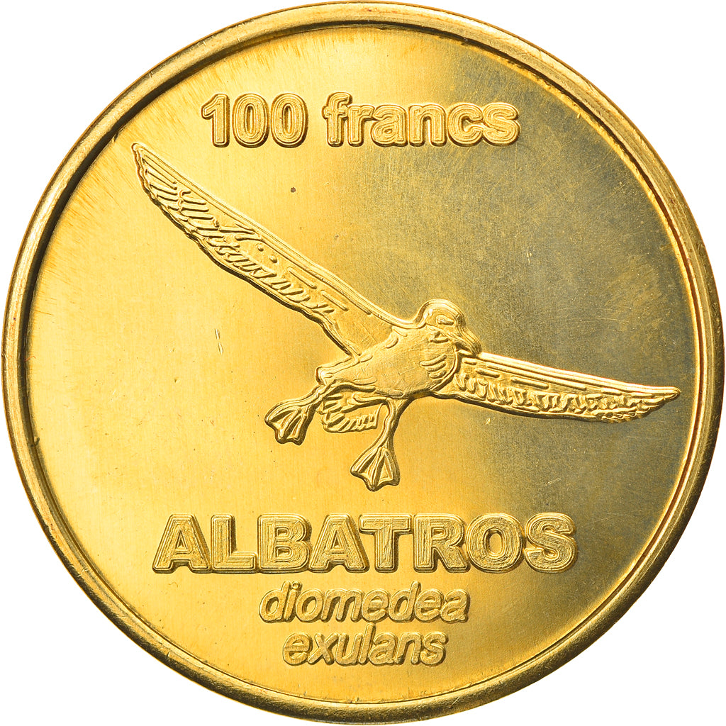 French Southern and Antartic Land, 100 Francs, Albatros, 2011, SPL, Laiton