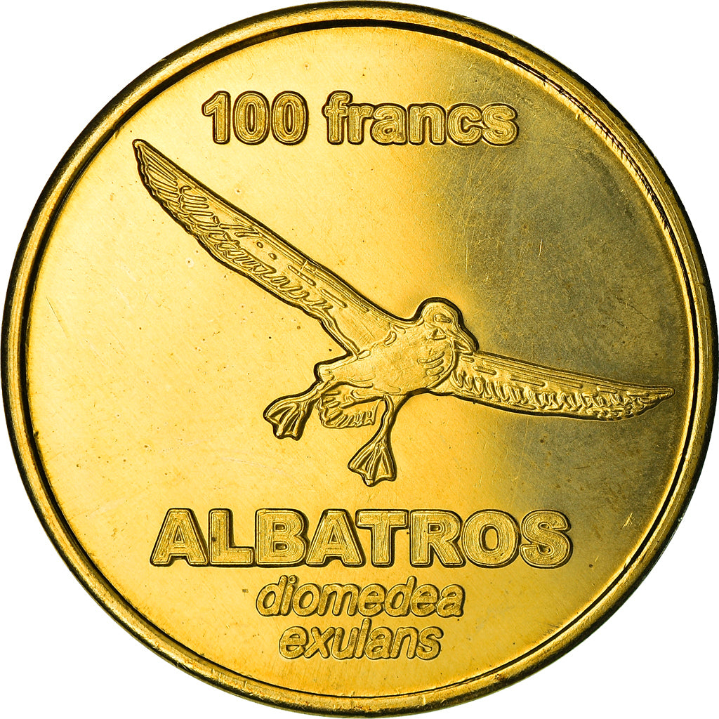 French Southern and Antartic Land, 100 Francs, Albatros, 2011, SPL, Laiton