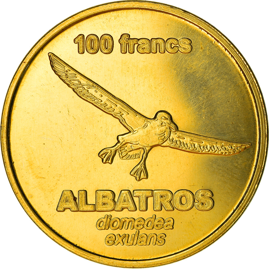French Southern and Antartic Land, 100 Francs, Albatros, 2011, SPL, Laiton